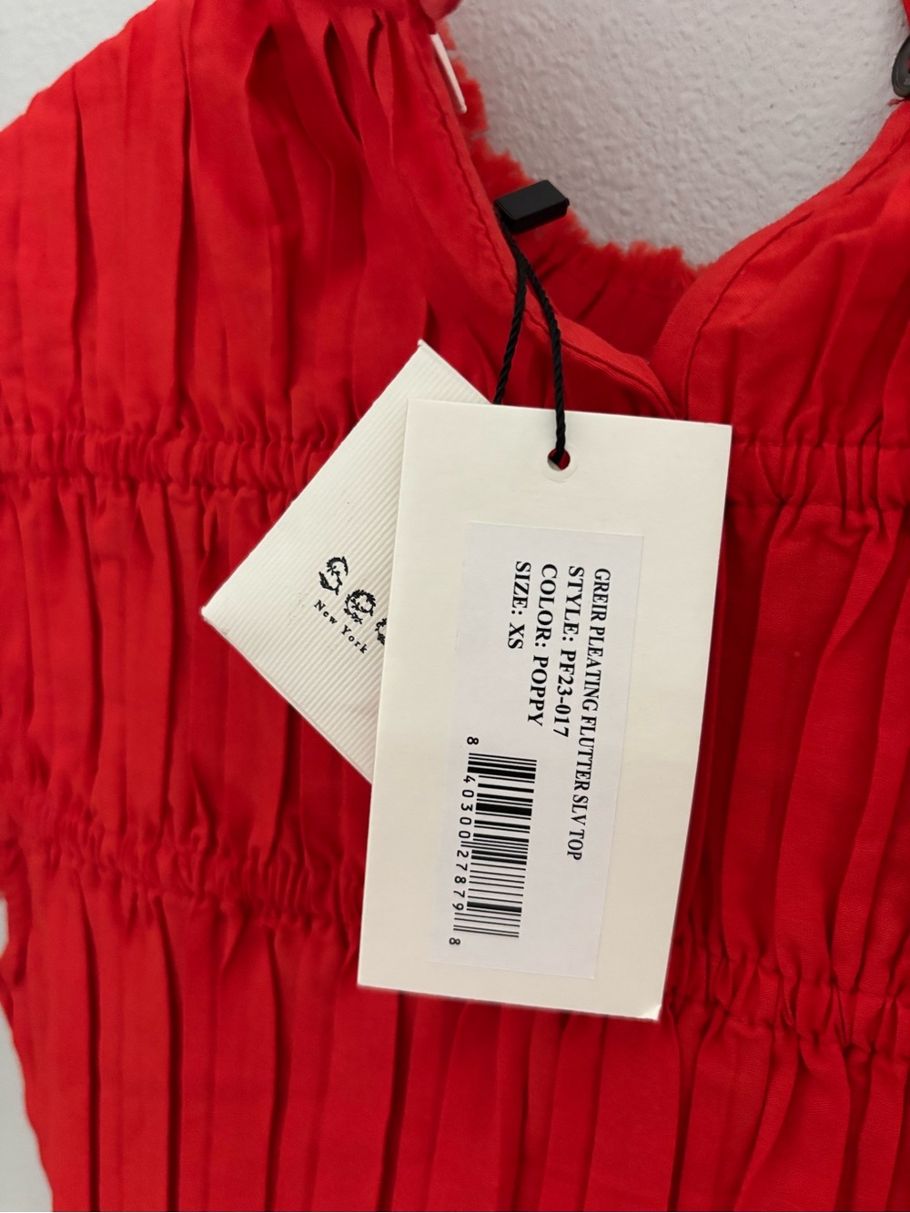 Sea New York Orange Ruffle-Neck Smocked Top - Picture 4 of 4